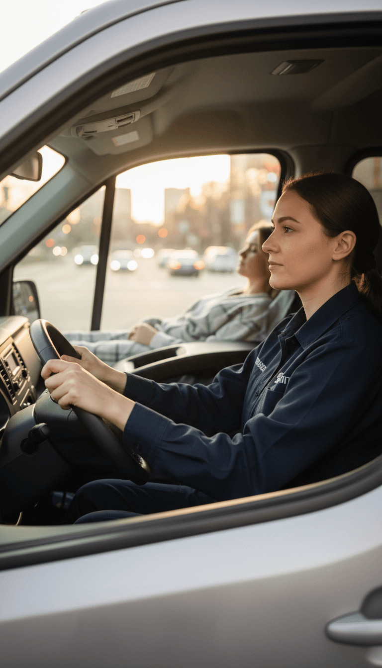 Professional RideRx driver providing safe transportation
