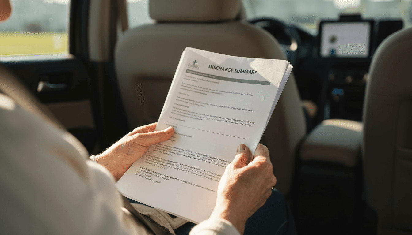 Patient completing medical appointment journey in RideRx vehicle